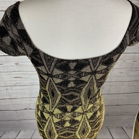 PAPAYA spandex night out sparkly mini dress Sz L - Picture 9 of 14